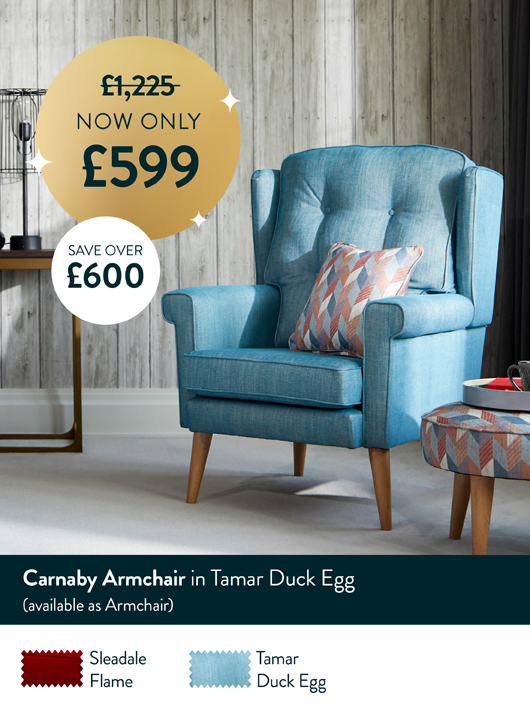 Carnaby Armchair in Tamar Duck Egg