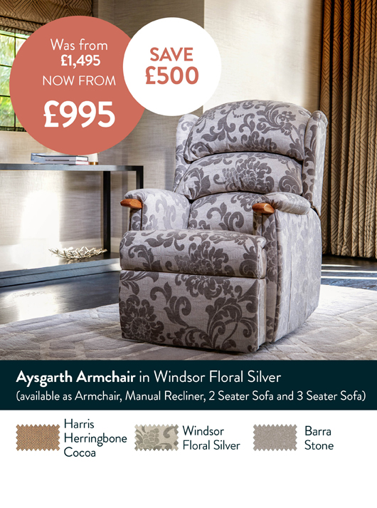 Aysgarth Armchair Windsor Floral Silver