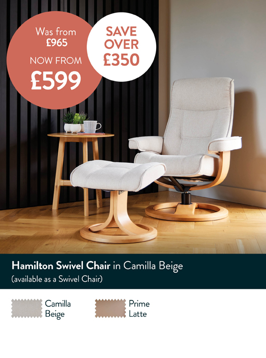 Hamilton Swivel Chair Camilla Beige