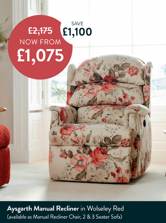 Aysgarth Manual Recliner In Wolseley Red