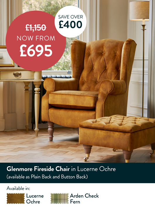 Glenmore Fireside Chair In Lucerne Ochre