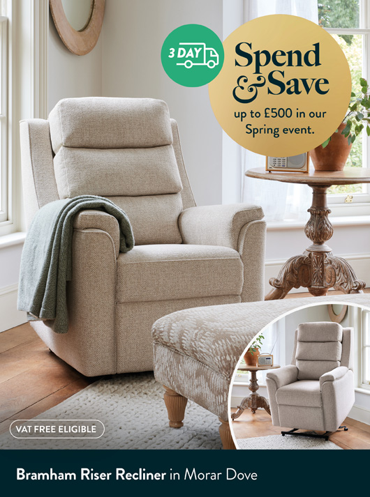 Bramham Riser Recliner in Morar Dove