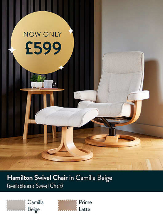 Hamilton Swivelk Chair in Camilla Beige