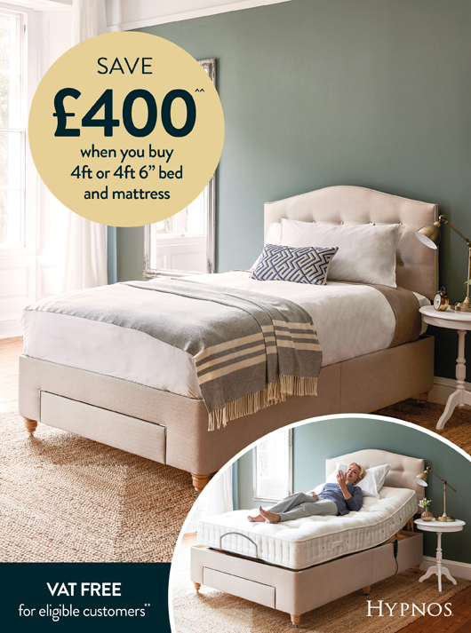 Hypnos 4ft or 4ft 6 Bed and Mattress Offer