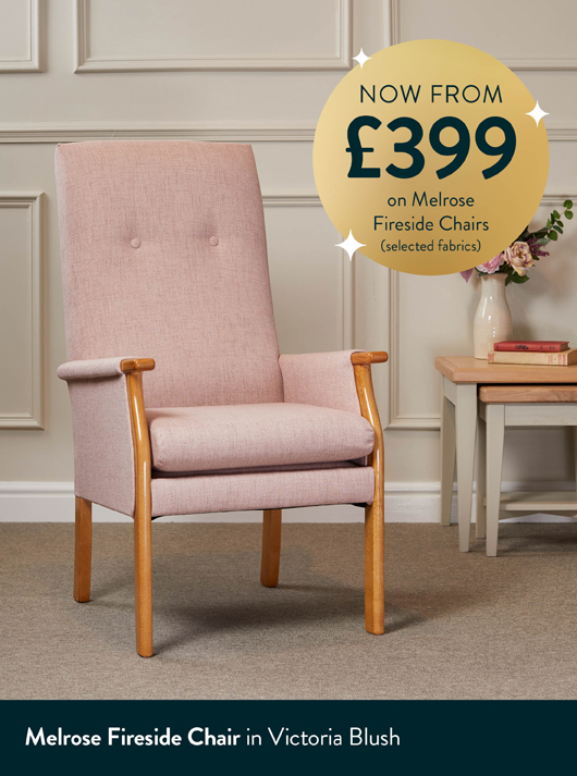 Melrose Fireside Chair in Victoria Blush