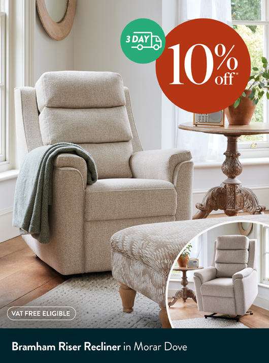 Bramham Riser Recliner in Morar Dove