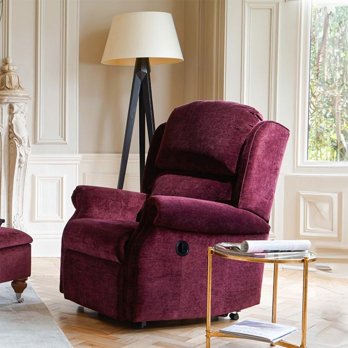 Burrows Relax Manual Recliner in Volante Ruby