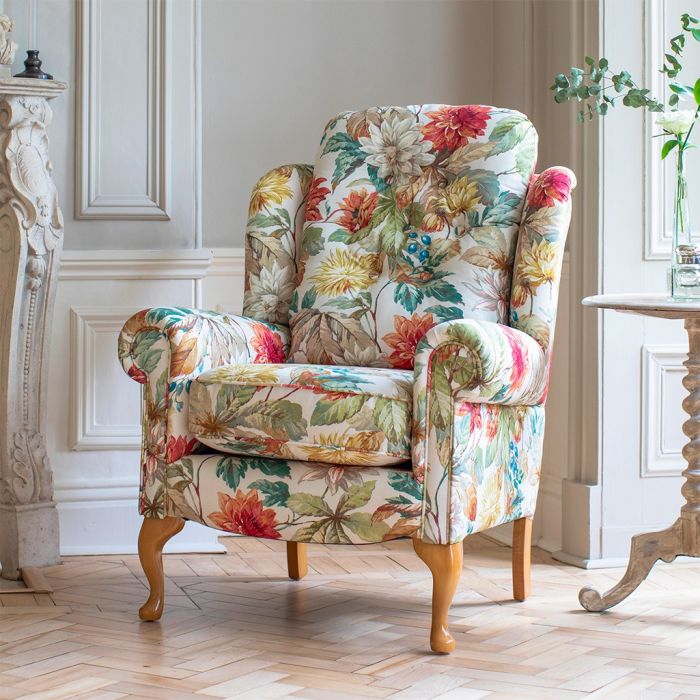 Hampton Fireside Chair in Dahlia & Rosehip