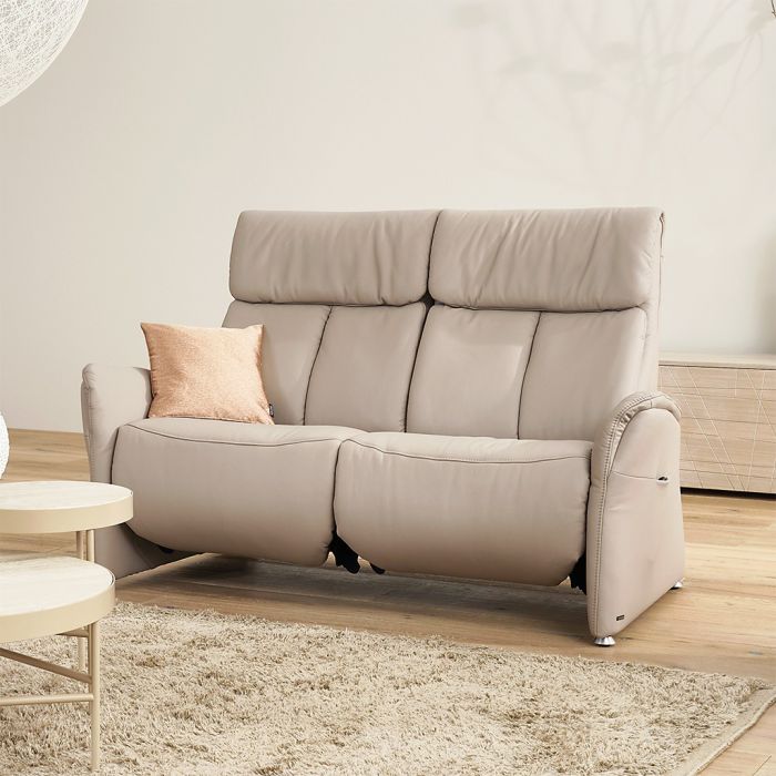Himolla Alpha 2  Seater Power Recliner Sofa in Longlife Soft - 31 Fels