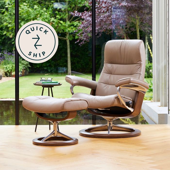 Stressless® Opal Signature Base with Footstool
