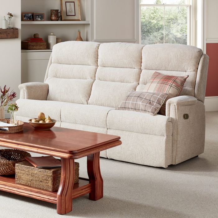 Ripley 3 Seater Manual Recliner Sofa in Ivrea Sand