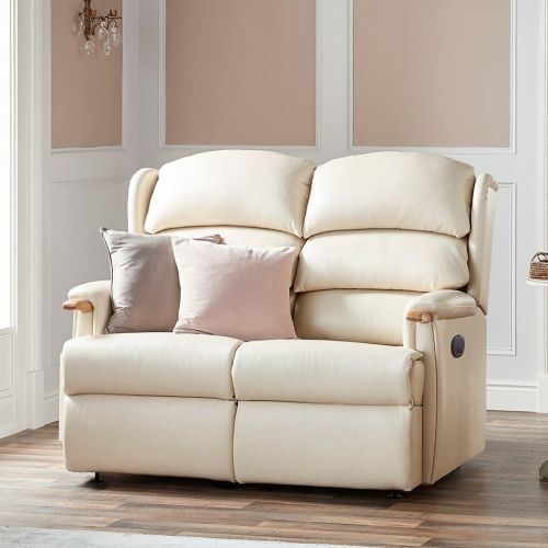 Aysgarth 2 Seater Manual Recliner in Georgia Cream Leather