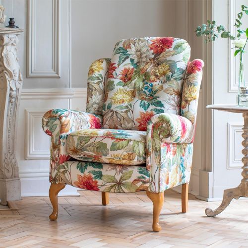 Hampton Fireside Chair in Dahlia & Rosehip