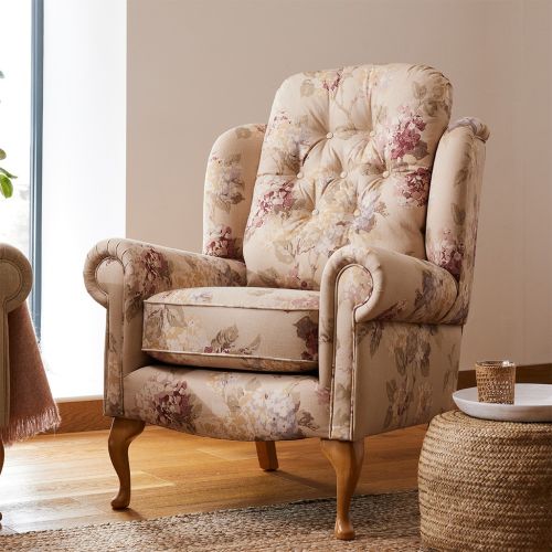 Hampton Fireside Chair in Witham Rosewood