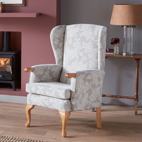 Helmsley Fireside Chair Knuckles in Connie Soft Grey