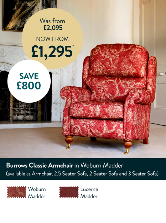 Burrows Classic Armchair in Woburn Madder