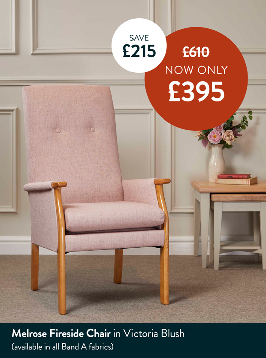 Melrose Fireside Chair in Victoria Blush