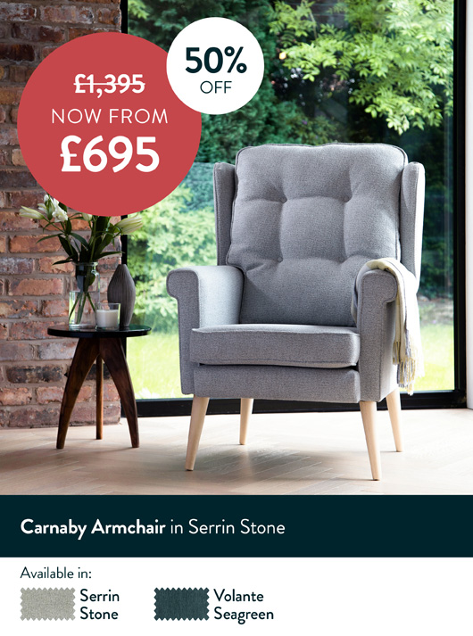 Carnaby Armchair In Serrin Stone