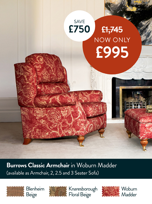 Burrows Classic Armchair in Woburn Madder