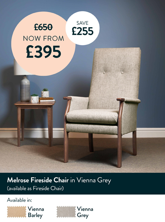 Melrose Fireside Chair in Vienna Grey