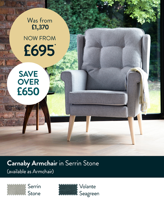 Carnaby Armchair in Serrin Stone