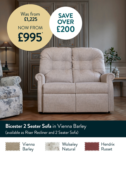 Bicester 2 Seater Sofa in Vienna Barley