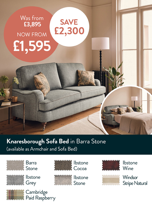 Knaresborough Sofa Bed in Barra Stone