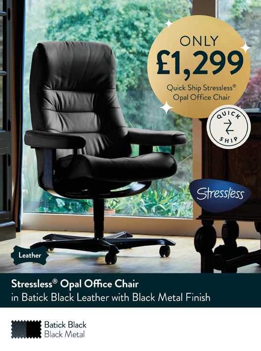 Stressless Opal Office Chair in Batick Dove