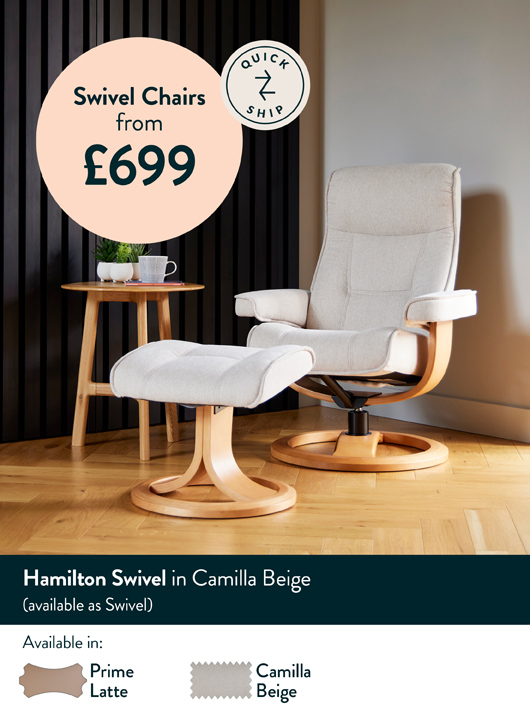 Hamilton Swivel in Camilla Beige