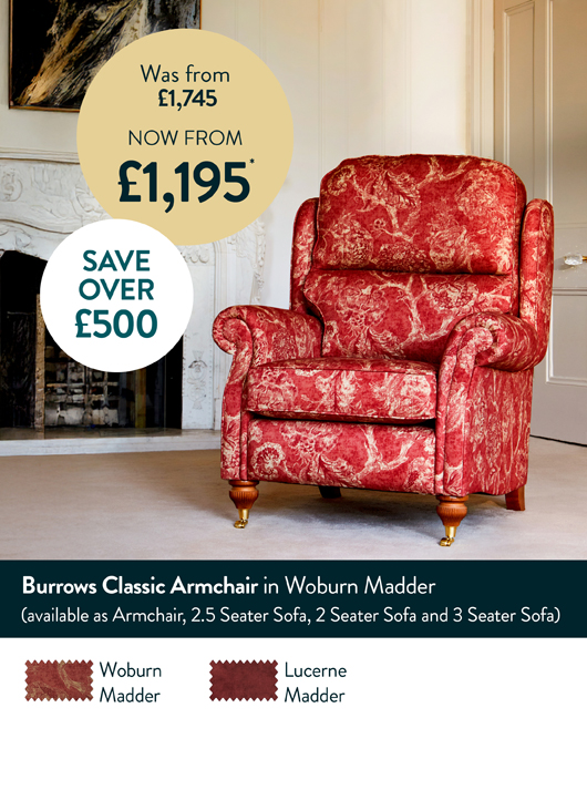Burrows Classic Armchair in Woburn Madder