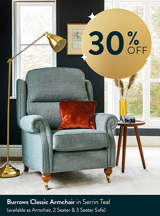 Burrows Classic Armchair in Serrin Teal