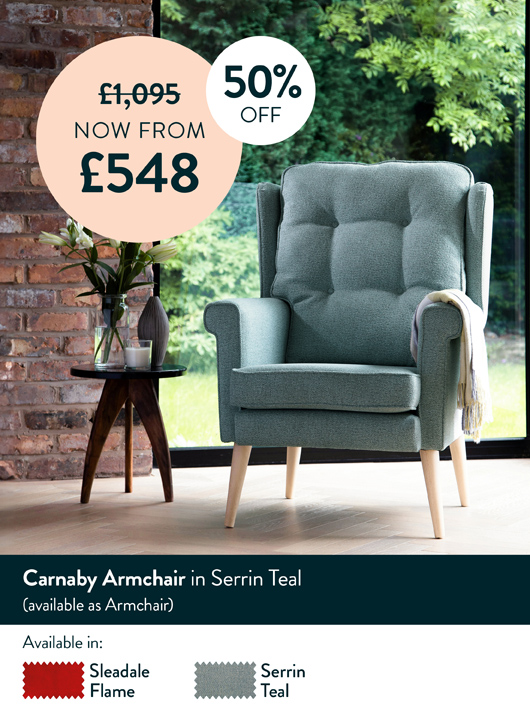 Carnaby Armchair in Serrin Teal