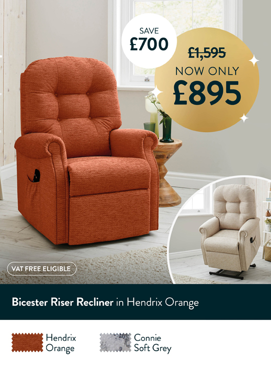Bicester Riser Recliner in Hendrix Orange