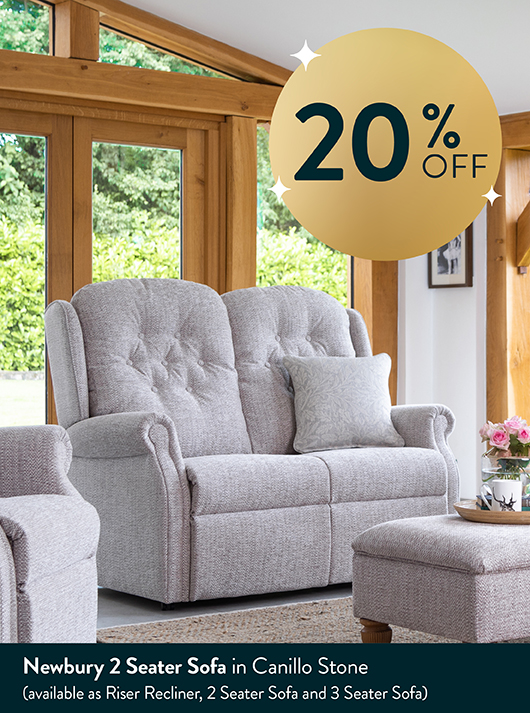 Newbury 2 Seater Sofa in Canillo Stone