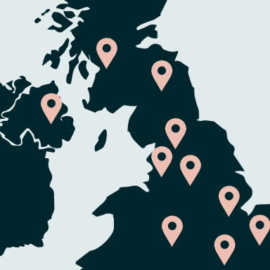 This is a map with location pins.