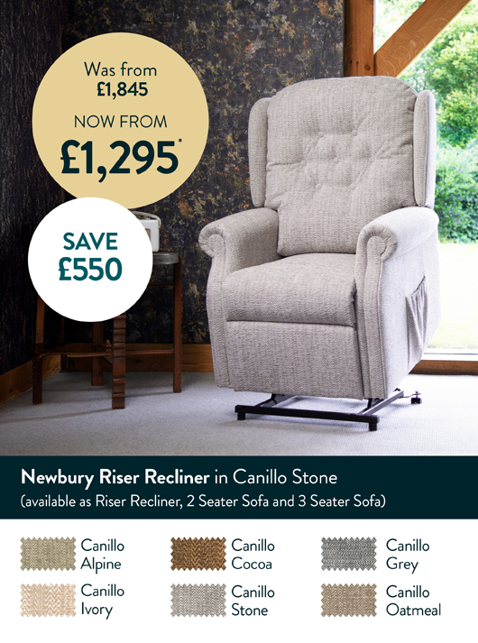 Newbury Riser Recliner in Canillo Stone