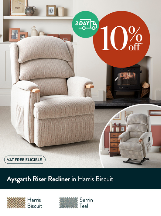 Aysgarth Riser Recliner in Harris Biscuit