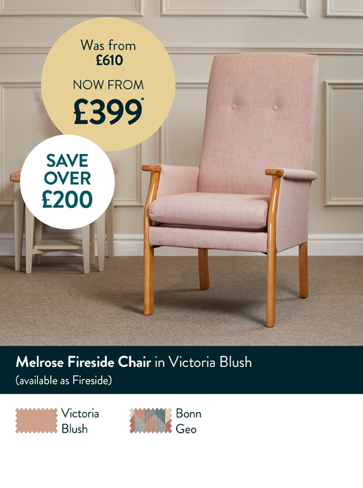 Melrose Fireside Chair in Victoria Blush