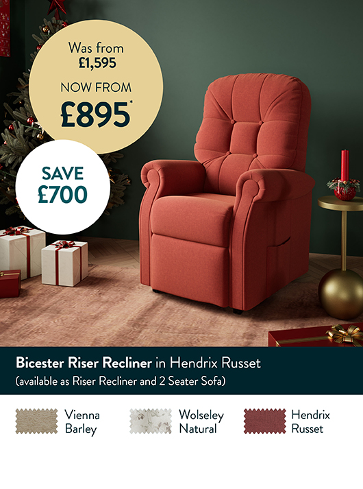 Bicester Riser Recliner in Hendrix Russet