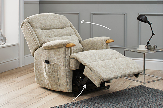Riser recliner reclined position