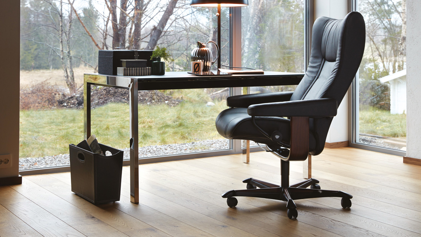 Stressless Wing Office Chair in Cori Black