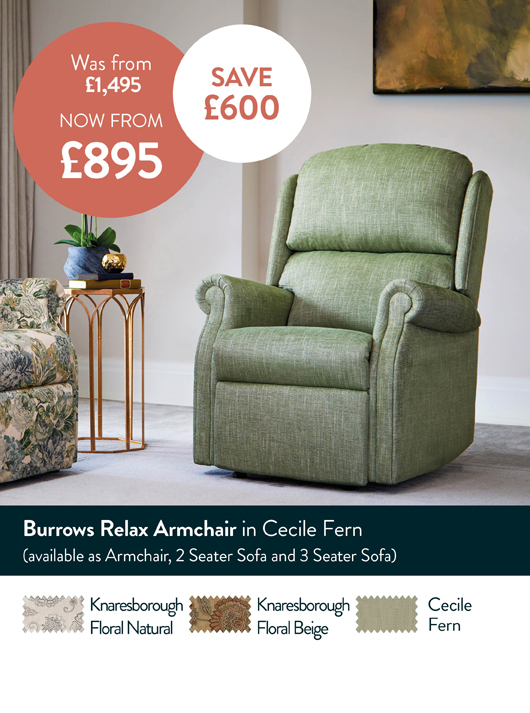 Burrows Relax Armchair in Cecile Fern